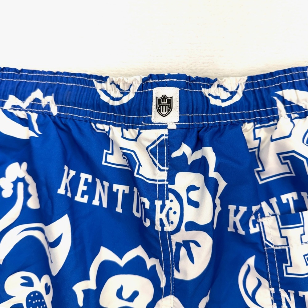 Wes and Willy Kentucky Wildcats Swim Trunks Mens 2XL Blue Floral NCAA Shorts - Picture 4 of 9